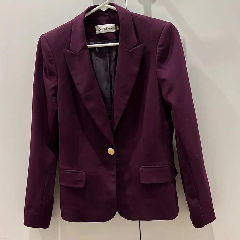 Calvin Klein Purple Women’s Blazer - Picture 1 of 4